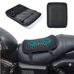 AriKroii El cojín del asiento de la motocicleta se puede plegar en 3D, con una innovadora almohadilla de gel para amortiguar los impactos, que es cómoda durante mucho tiempo (M)