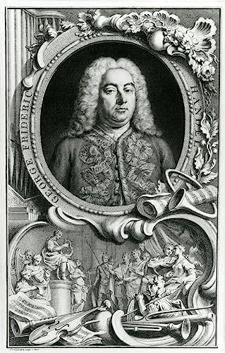 DLZJYIQV Pinturas Famosas Abstracto Lienzo Impresión Sobre Lienzo Retrato de George Frederick Handel por Jacobus Houbraken para la Decoración del Hogar del Dormitorio 60x90cm