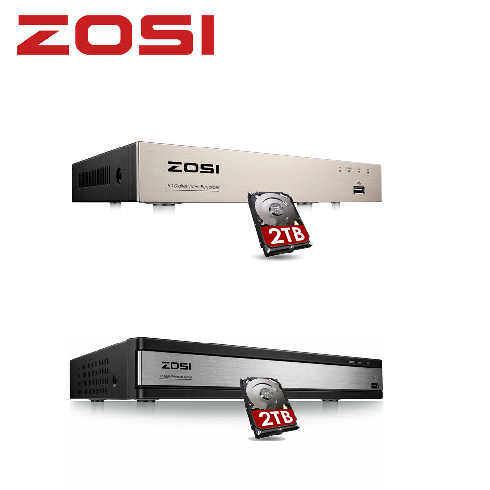 DVR ZOSI H.265+ 8 CANALES/16 CANALES para Sistema de Cámara de Seguridad Grabadora 1080P con HDD