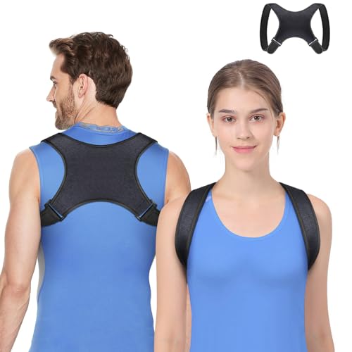 Zynxel Corrector Postura Espalda para Hombres y Mujeres, Transpirable Posture Corrector Ajustable, Corrector de Espalda Alivio del Dolor de Cuello y los Hombros.